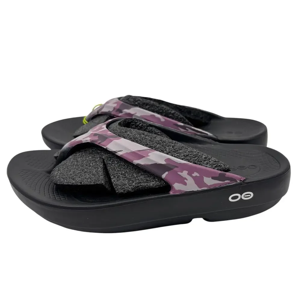 NEW Oofos Oolala Flip Flops Thong Sandals Womens 5 Limited Edition Purple Camo